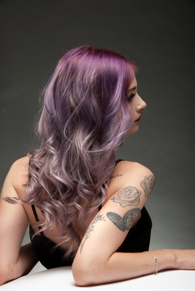 Balayage Pastell-Violett 2